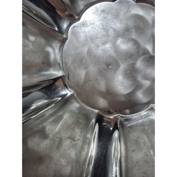 Vintage WMF Germany Ikora EP Silver Plate Floral Footed Serving Bowl 11” - Picture 12 of 16
